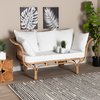 Baxton Studio Edana Modern Bohemian Natural Rattan Sofa With Cushion 217-12712-ZORO